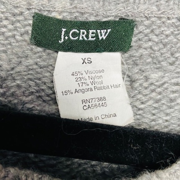 J CREW Cable Knit Wool Rabbit Hair Blend Sweater S - Picture 4 of 5